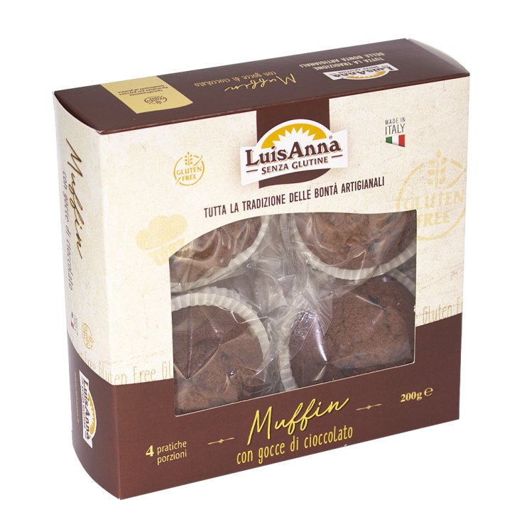 Luisanna Muffin Organic Chocolate 4 Pieces 200g