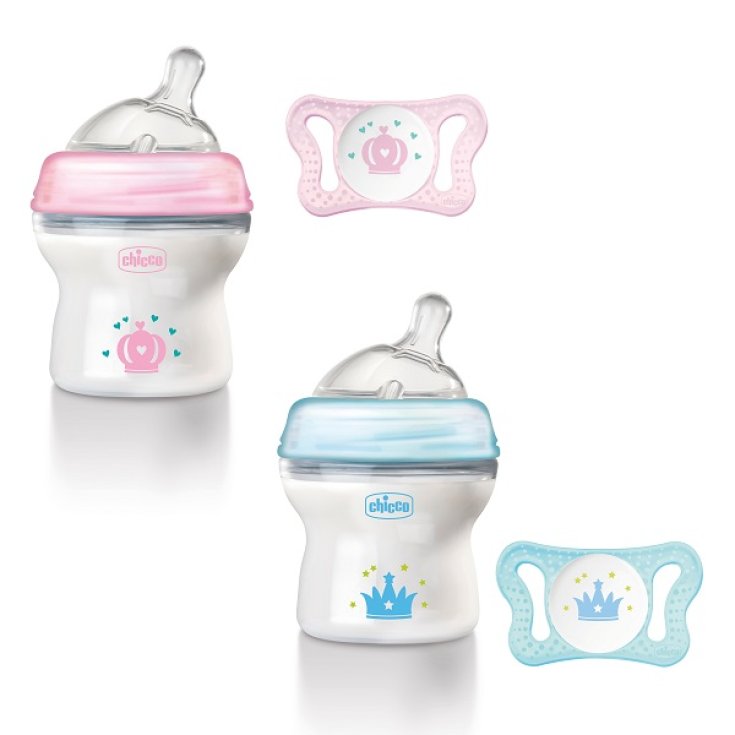 Natural Feeling 150ml Micro 0M Soother Chicco Kit