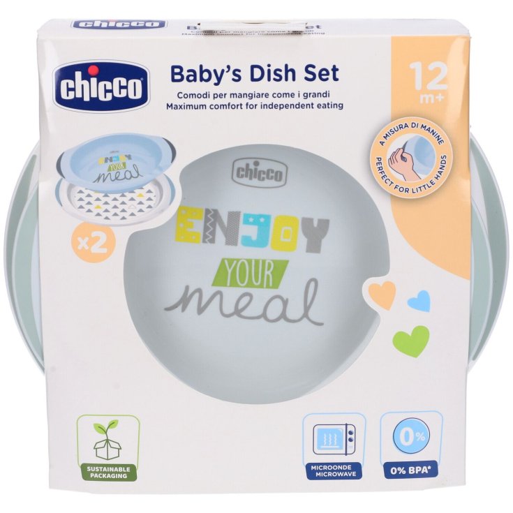 12m Deep And Top Plates Set + Chicco® Light Blue