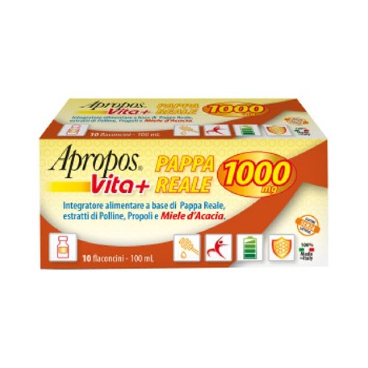 Apropos Vita + Royal Jelly Food Supplement Gluten Free And Lactose Free 500mg 10 Vials