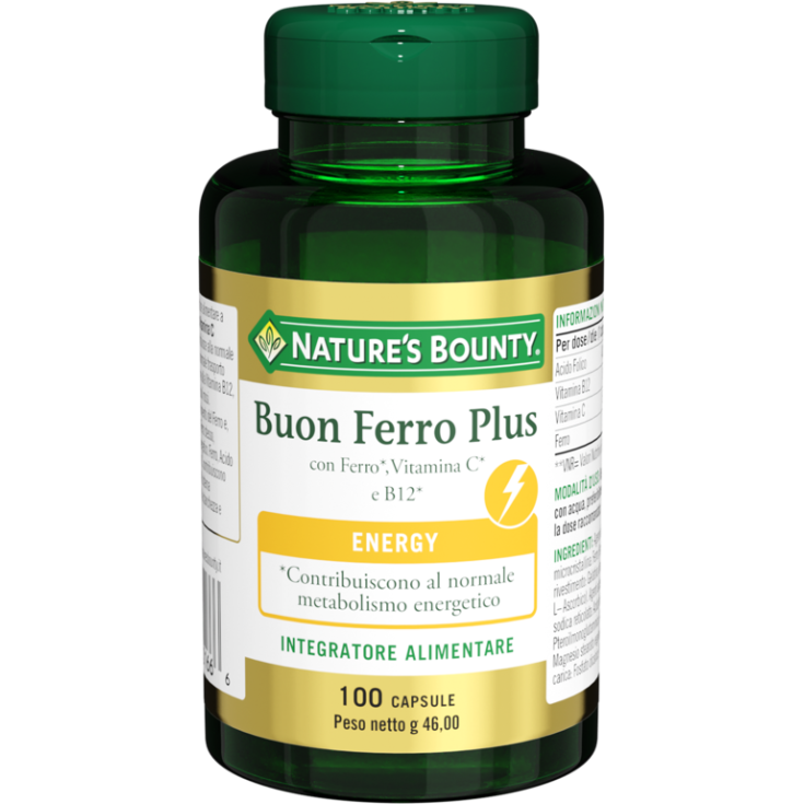 Nature's Bounty Buon Ferro Plus Food Supplement 100 Capsules