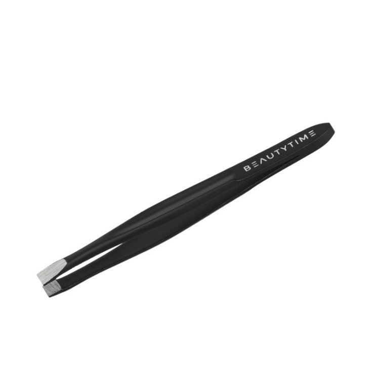 Flat Tweezers Gunmetal Finish BT122 Beautytime