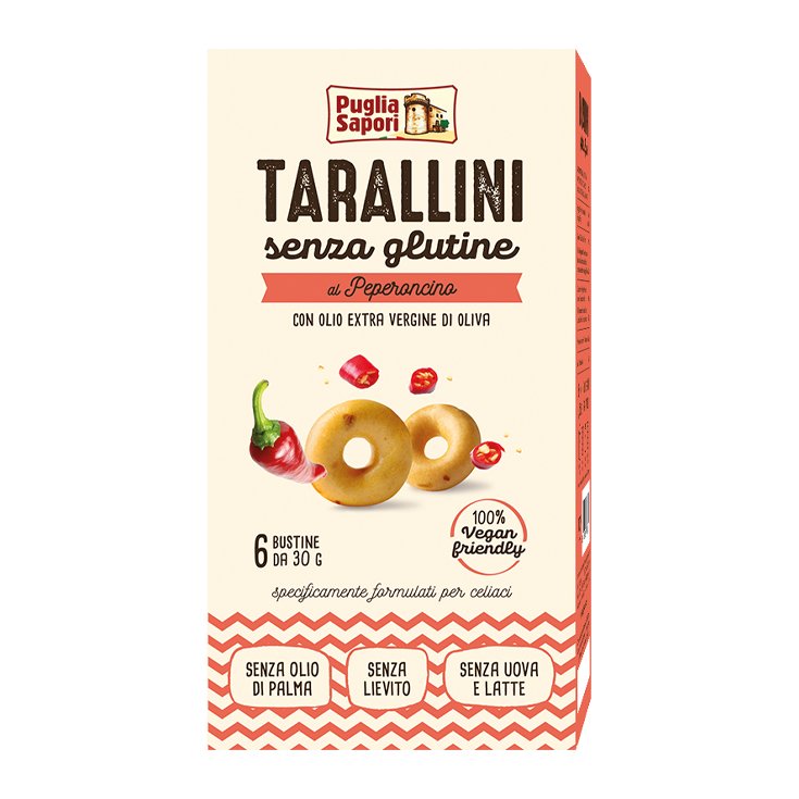 Puglia Sapori Tarallini Chilli Pepper Gluten Free 6x30g