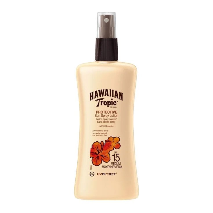 Hawaiian Tropic Protective Sun Milk Spray Spf15 Medium 200ml