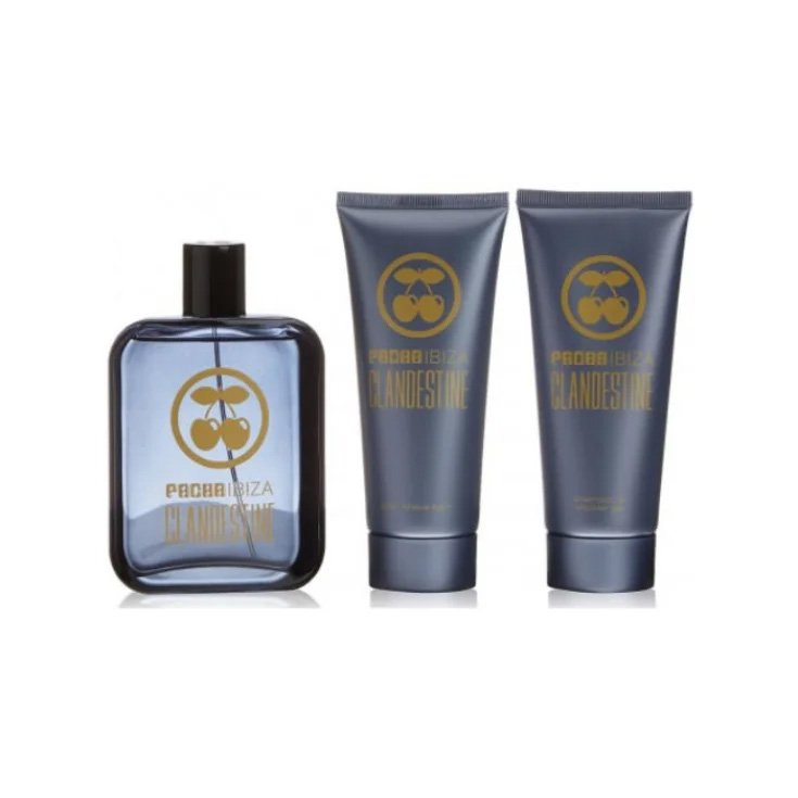 Pacha Ibiza Clandestine Men Eau De Toilette Spray 100ml Set 3 Parts 2018