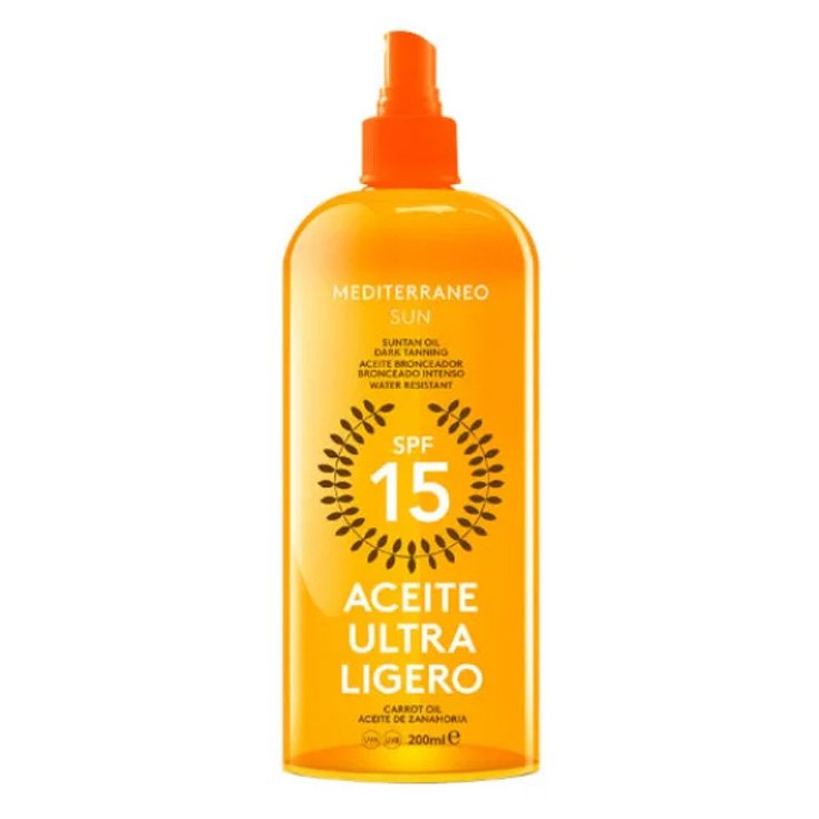 Mediterraneo Sun Carrot Suntan Oil Dark Tanning Spf15 200ml
