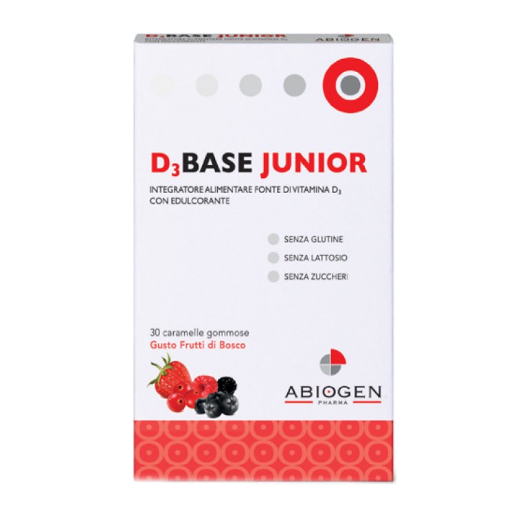 Abiogen D3base Junior Food Supplement 30 Wild Berries Candies