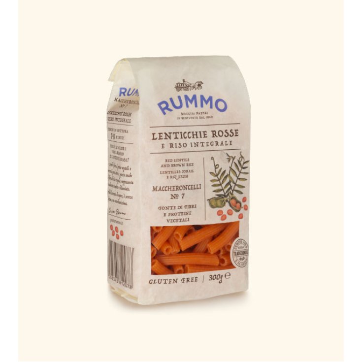 Rummo Pasta with Red Lentils and Brown Rice Maccheroncelli n7 Gluten Free 300g