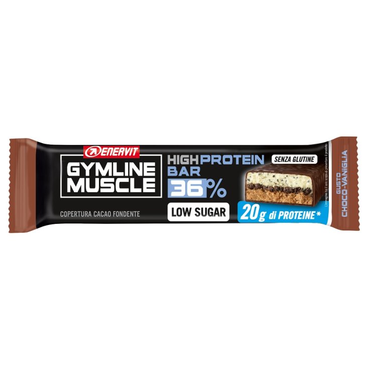 High Protein Bar 36% Choco Vanilla Enervit Gymline Muscle 55g