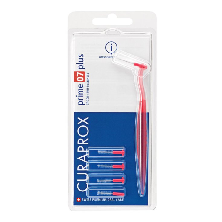 Curaprox Prime 07 Plus Fine Toothbrushes Red Handle 5 Pieces