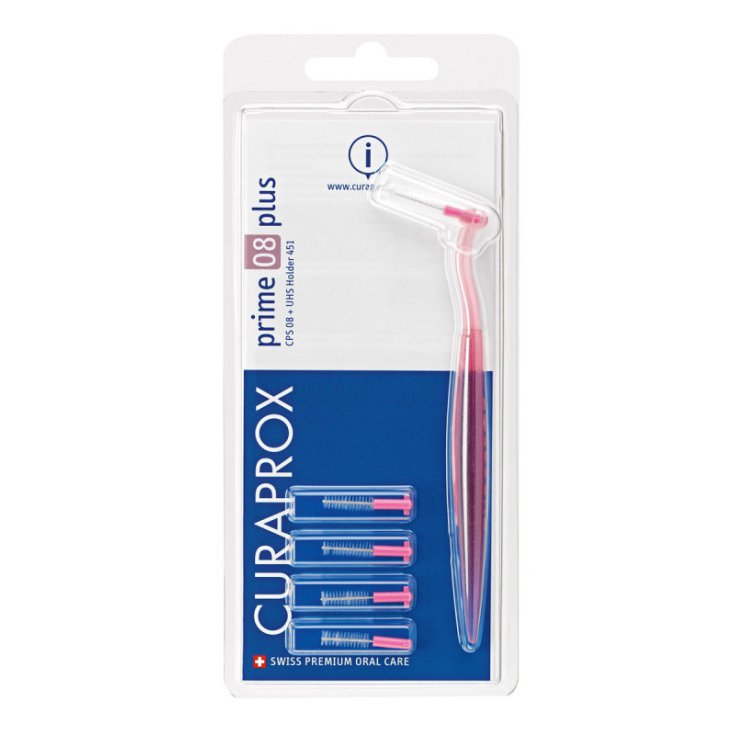 Curaprox Prime 08 Plus Fine Toothbrushes Pink Handle 5 Pieces