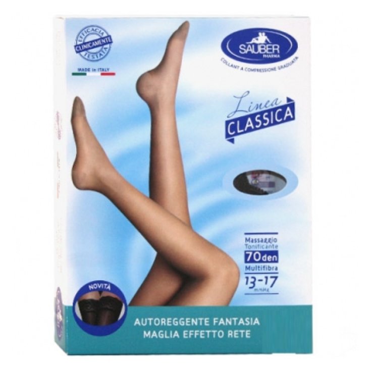 Sauber Classic Line Fantasy 70 Den Micro Mesh Hold Up Stockings Color Black Size 2 1 Pair