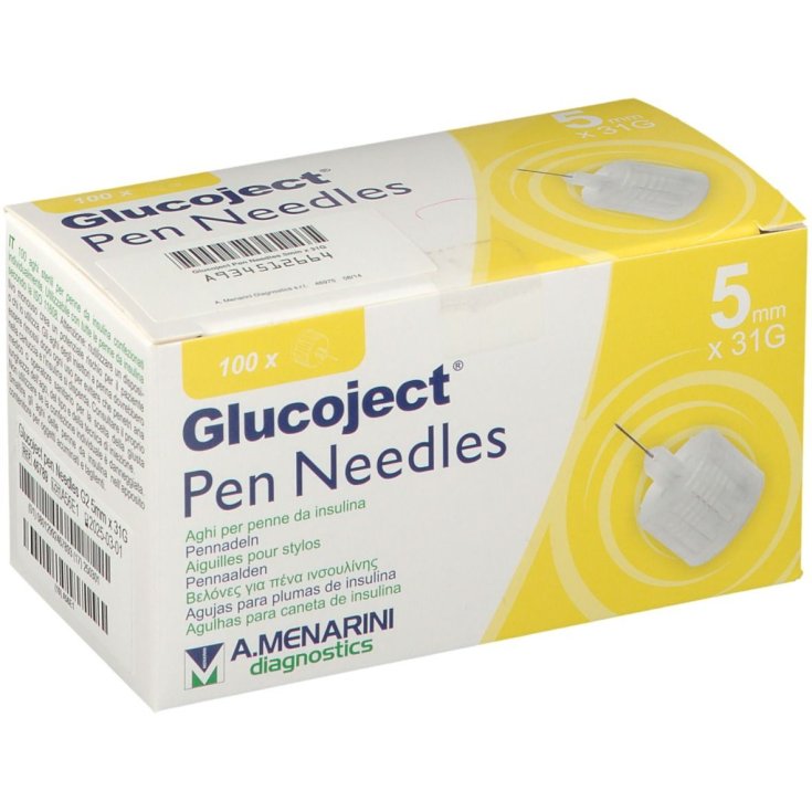 A. Menarini Glucojet Pen Needles Pen Needles 5mm G31 100 Pieces