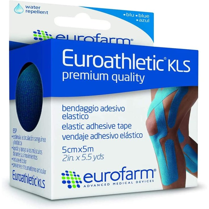 Eurofarm® Euroathletic® Kls Premium Quality Elastic Adhesive Bandage Blue Color 1 Piece 500x5cm