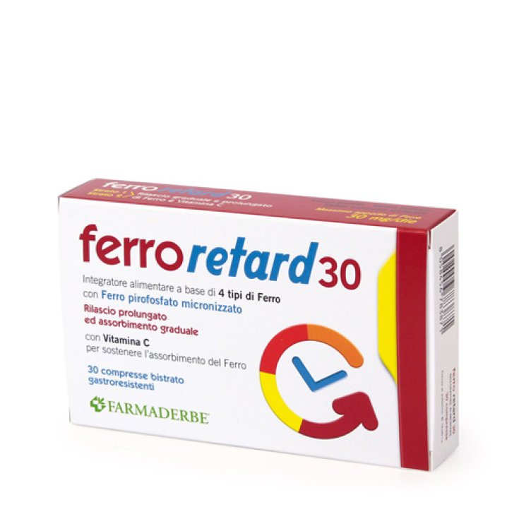 Farmaderbe Ferro Retard 30 Food Supplement 30 Tablets