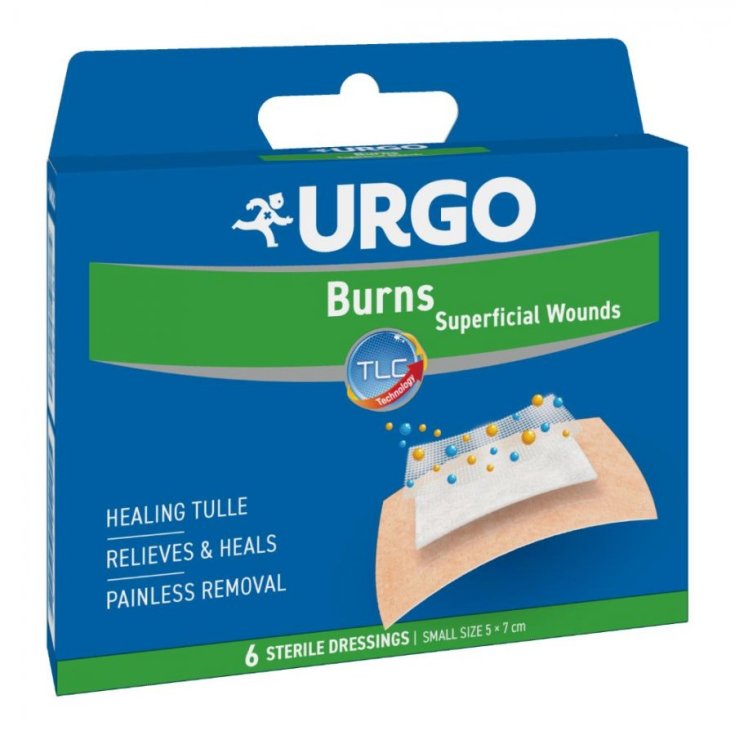 Urgo Burns And Superficial Wounds Sterile Plasters 6 Pieces 5x7cm