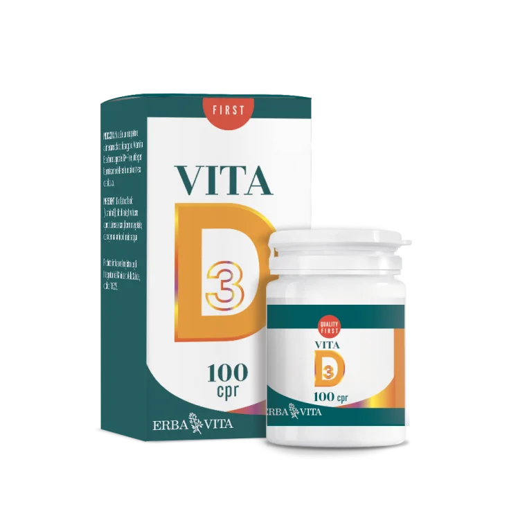 ErbaVita Vita D Icelandic Lichen Food Supplement 100 Orosoluble Tablets