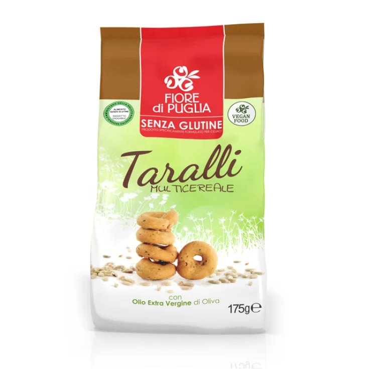 Fiore Di Puglia Multicereal Taralli With Gluten Free Extra Virgin Olive Oil 175g