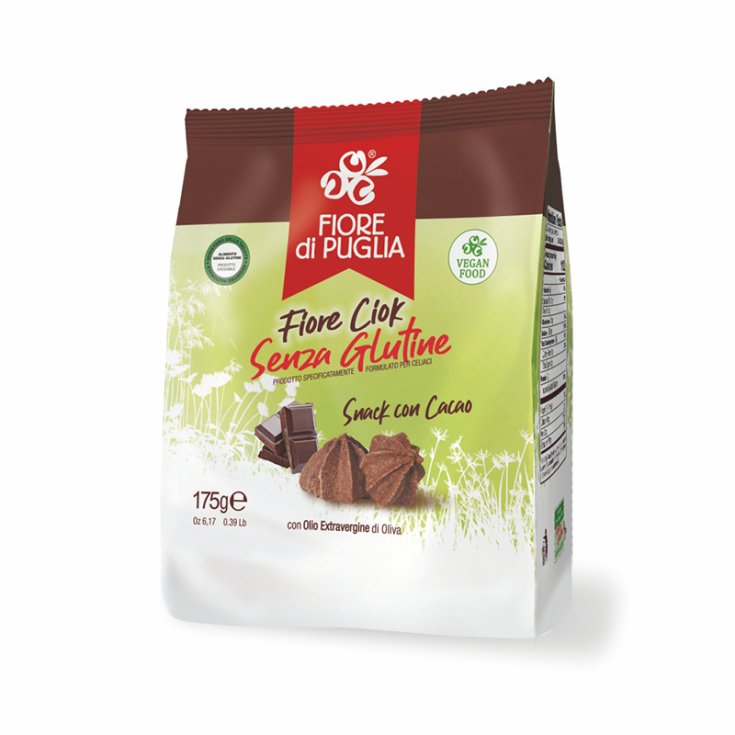 Fiore Di Puglia FioreCiok Snack With Cocoa With Gluten Free Extra Virgin Olive Oil 175g