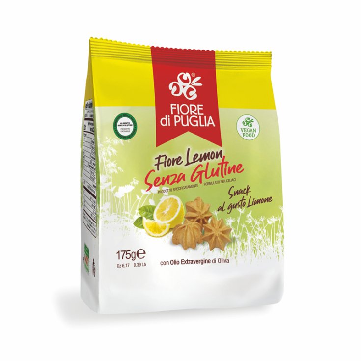 Fiore Di Puglia FioreLemon Lemon Flavored Snack With Gluten Free Extra Virgin Olive Oil 175g