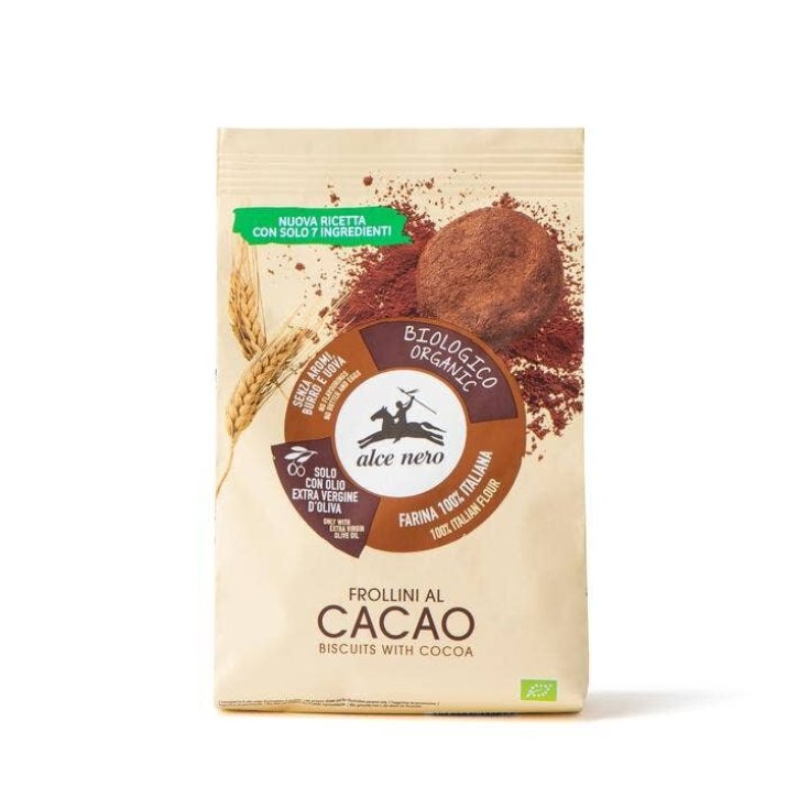 Alce Nero Organic Cocoa Shortbread Biscuits 250g