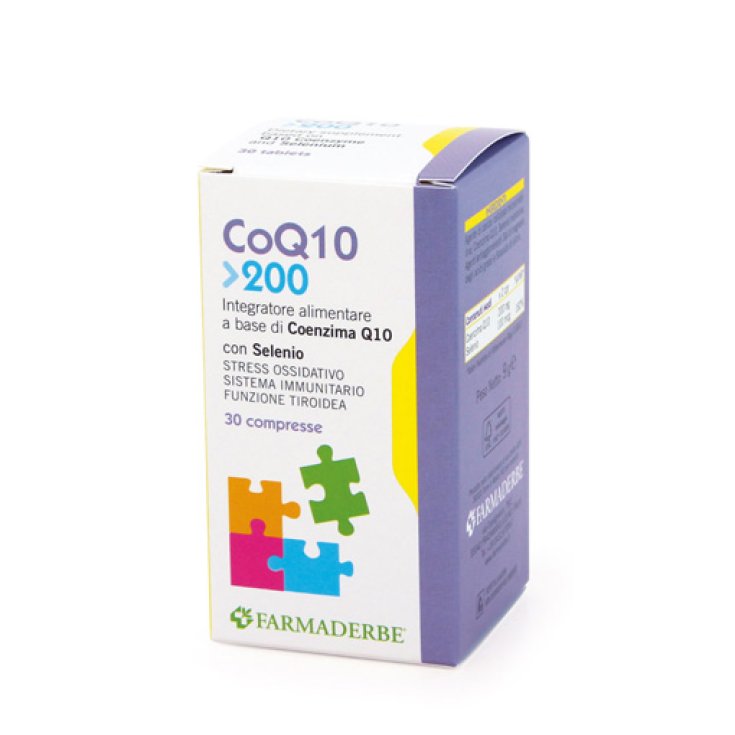 Farmaderbe Coq10 200 Food Supplement 30 Tablets