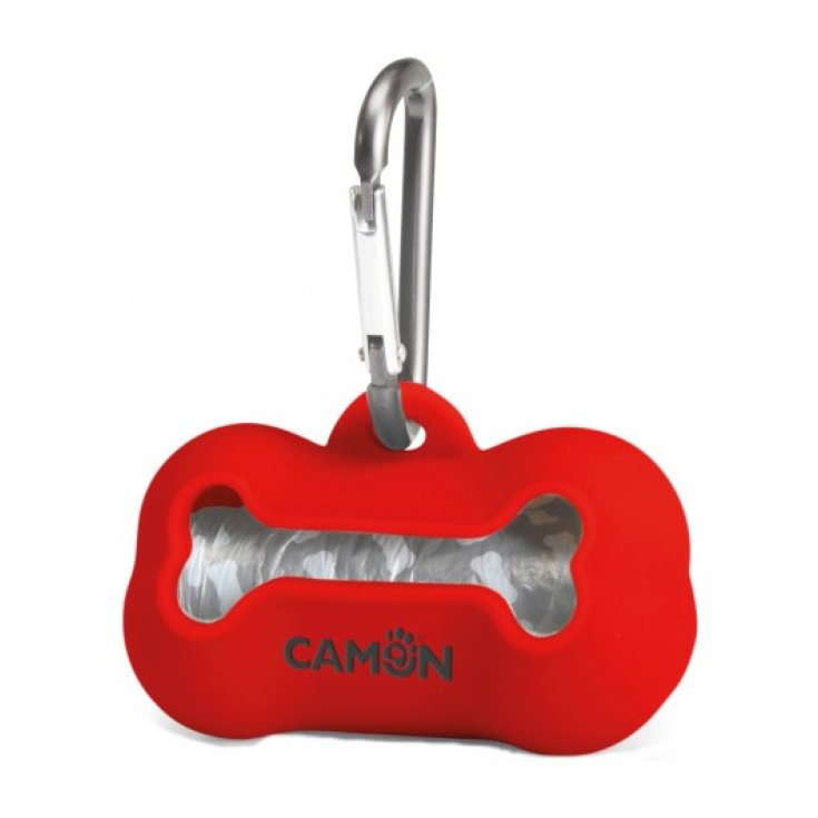 Camon Bags Red Silicone Dispenser 1 Piece With 1 Roll Of 20 Bags