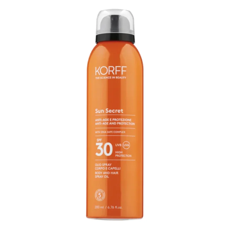 Korff Sun Secret Dry Sun Oil Body And Hair Spray SPF 30 200ml