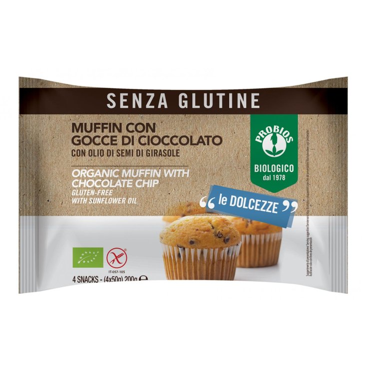 Probios Muffin With Chocolate Drops 4x50g