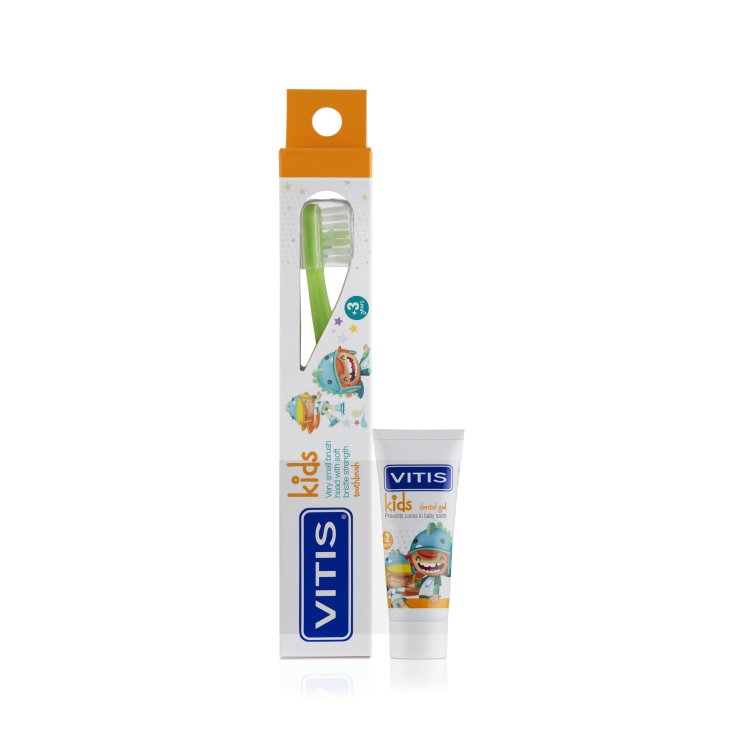 Vitis® Kids Toothbrush + Dentaid Toothpaste Gel 8ml