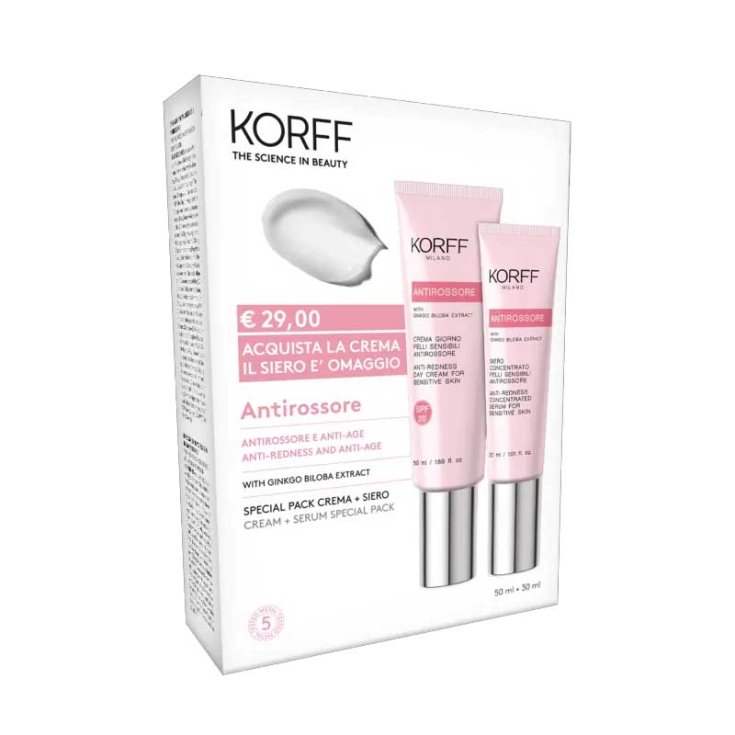 Anti-redness Day Cream 50ml + Concentrated Serum Korff Sensitive Skin 30ml