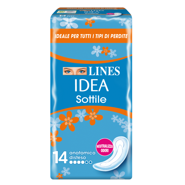 LINES IDEA Thin Anatomical Lying 14 Absorbents