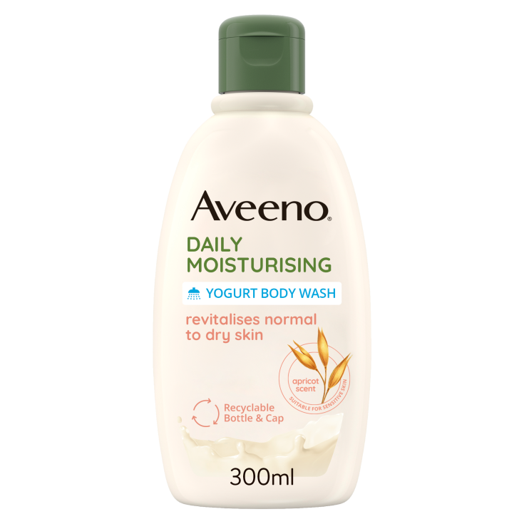 Daily Moisturizing Aveeno Yogurt Shower Bath 300ml Apricot and Honey