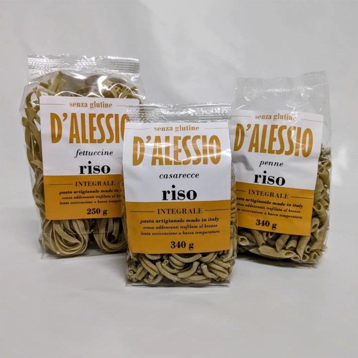 Caserecce Wholemeal Rice D'Alessio 340g