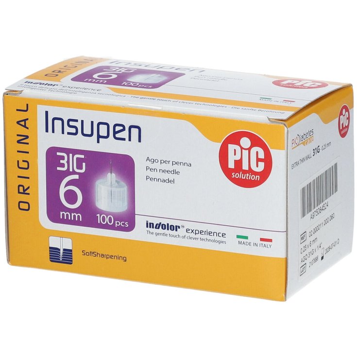 Insupen Original Needle Pen G31 6mm PIC Solution 100 Pieces