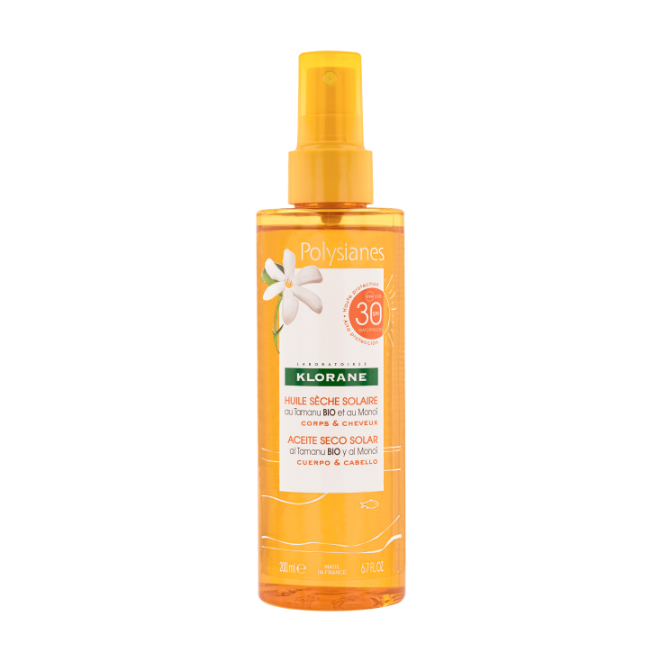 Polysianes Dry Sun Oil Spf30 Klorane 200ml