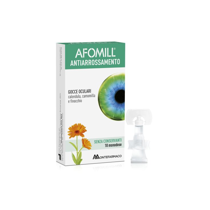 Afomill® Anti-redness MONTEFARMACO Eye Drops 10 Ampoules