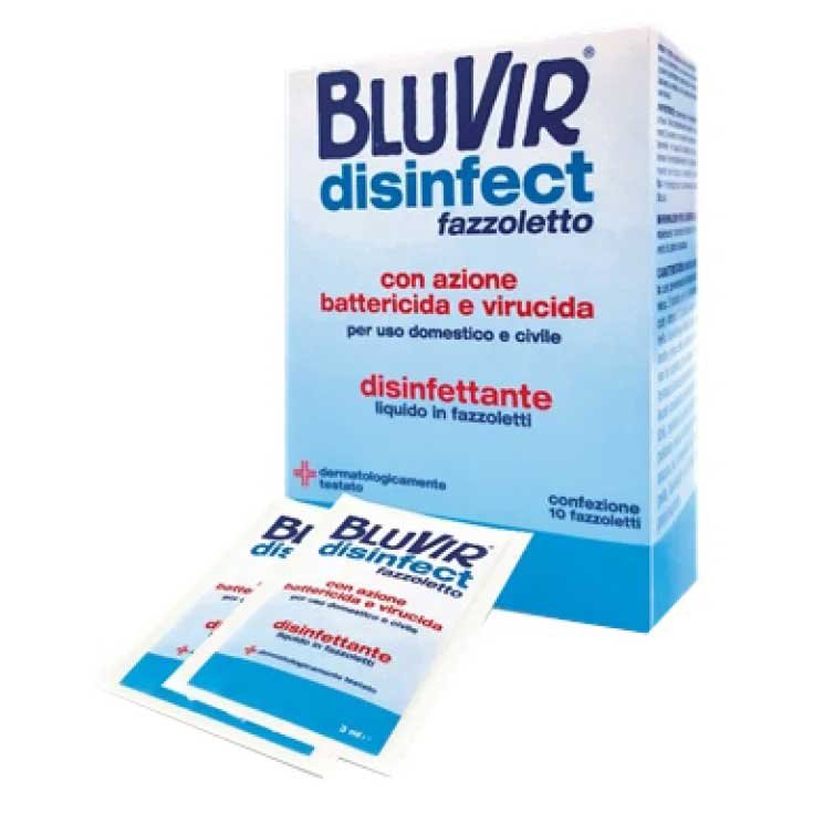 BluVir Disinfect Bactericidal And Virucidal 10 Disinfectant Tissues