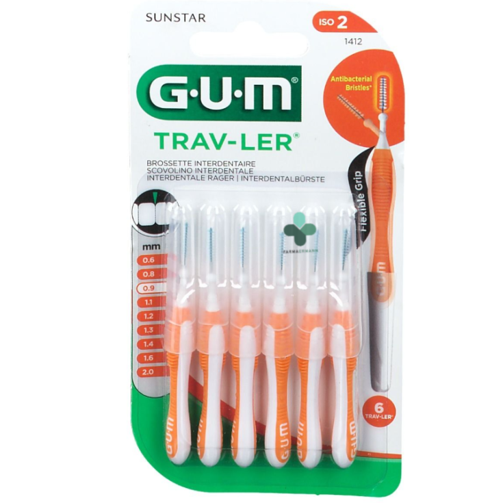 Gum Trav-Ler 0.9 Orange Sunstar 6 Pieces