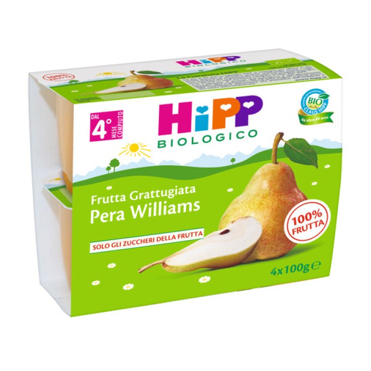 Williams Pear Grated Fruit HiPP 4x100g