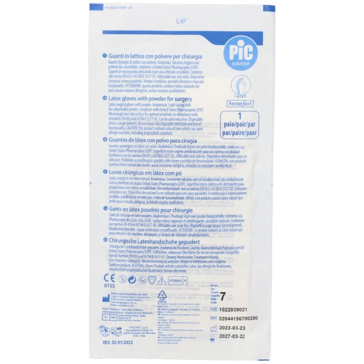 PIC CHIR GLOVES C/POL 7 ST