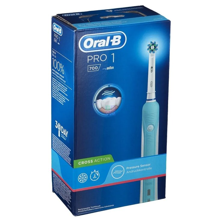 Cepillo Eléctrico Oral-B PRO 700 CrossAction Recargable – Azul – Shopavia