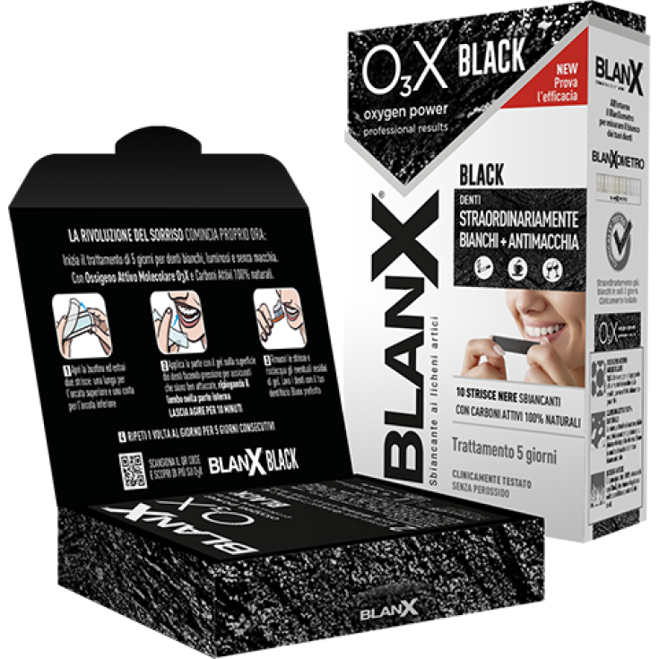 O₃X Black Black Stripes Whitening BlanX 14 Strips