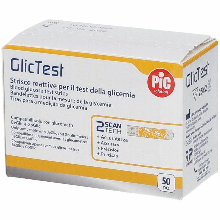 Gluco Test PIC 50 Blood Glucose Measurement Strips