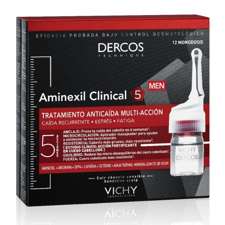 Aminexil Intensive 5 Man Dercos Vichy 12 Vials
