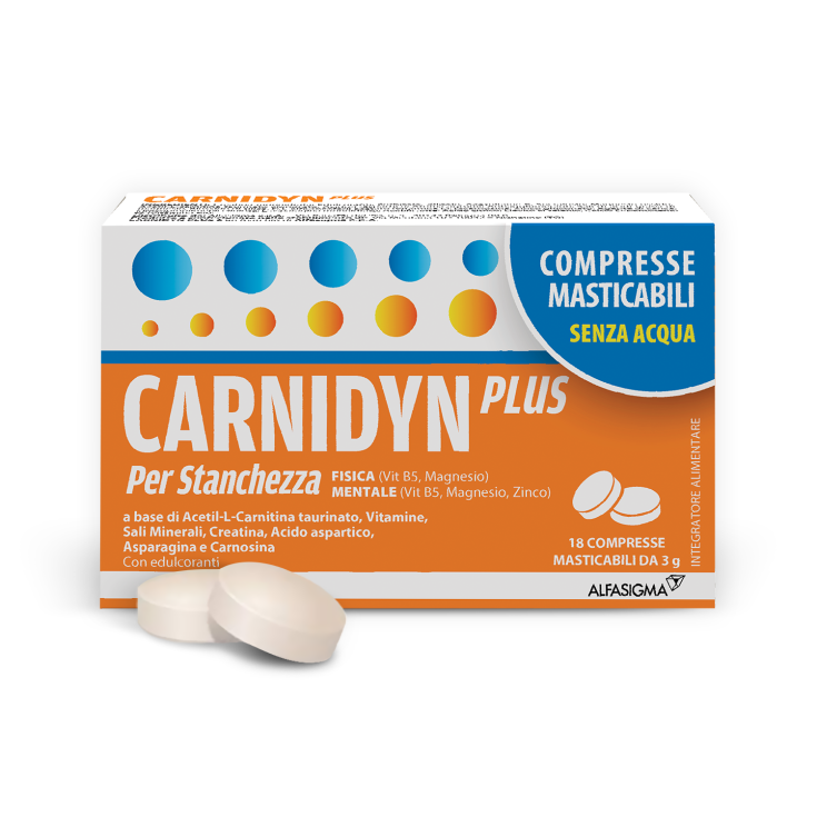 Carnidyn Plus Alfasigma 18 Chewable Tablets