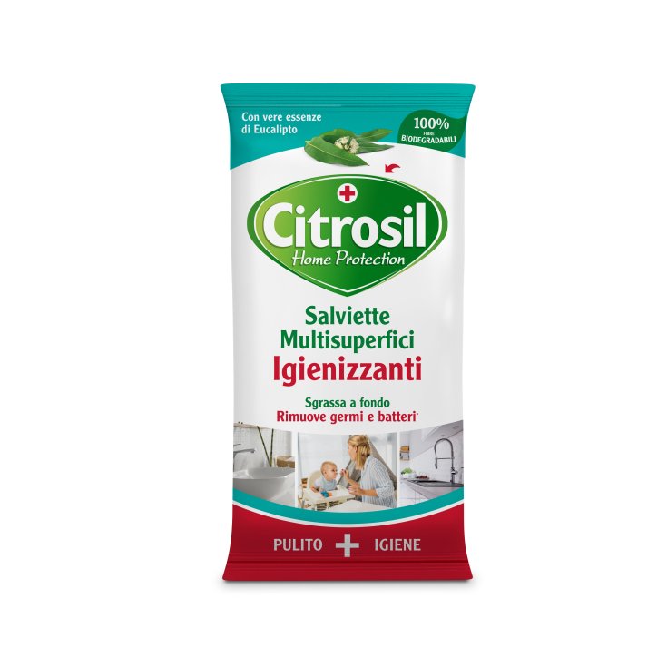 Multi-surface Sanitizing Wipes With Eucalyptus Citrosil Home Protection 40 Cloths