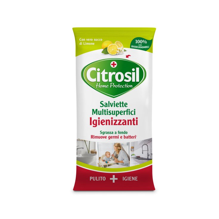 Multi-surface sanitizing wipes Citrosil Home Protection 40 Cloths