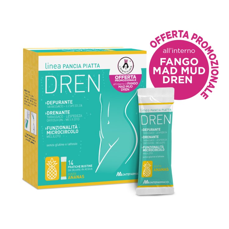 Flat Belly Dren Ananas MONTEFARMACO 14 StickPack With Tribute
