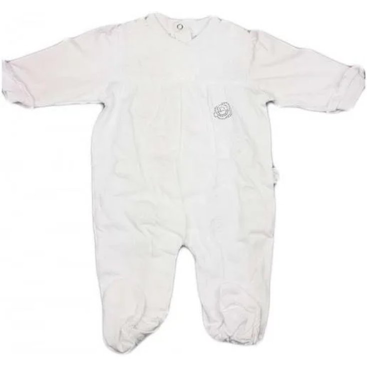 Ellepi white baby girl cotton romper suit 6 m